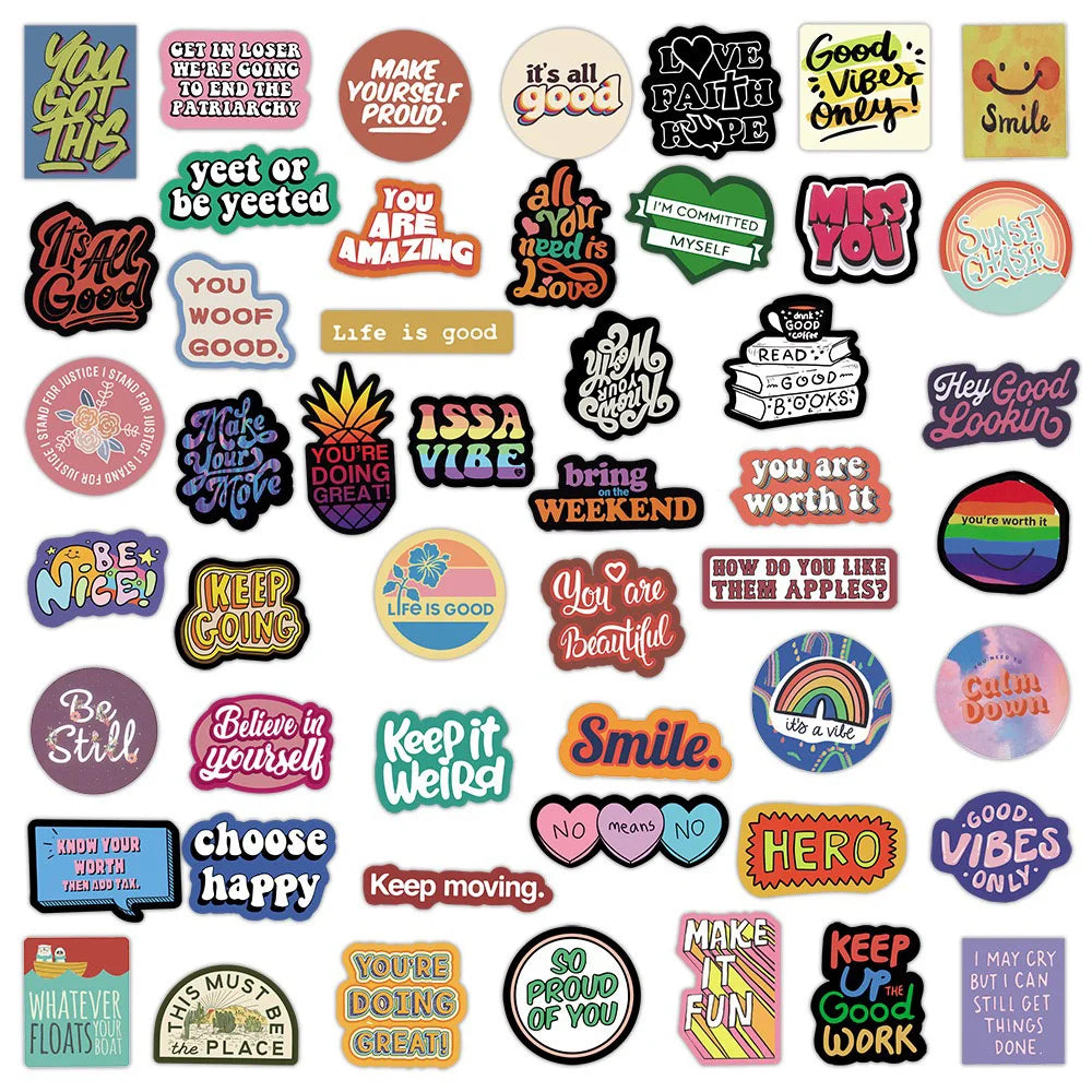 THRIVEWARE Inspire & Empower – 50-Piece Motivational Sticker Pack